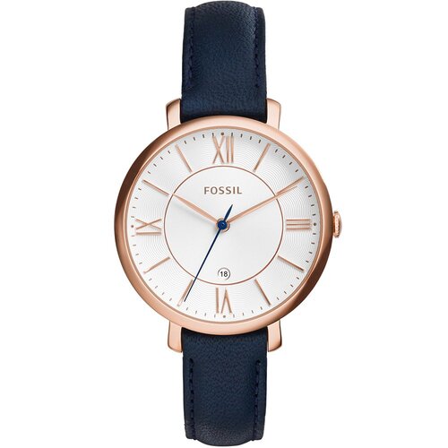 Jacqueline Navy Blue Leather Womens Watch