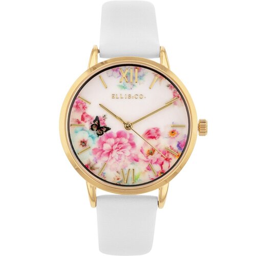 Bloom White Leather Womens Watch