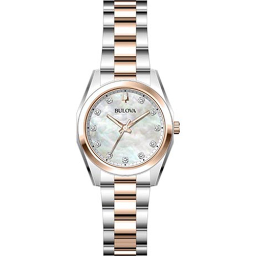 Bulova Surveyor 98P207 Classic Mother of Pearl Stainless Steel Womens Watch