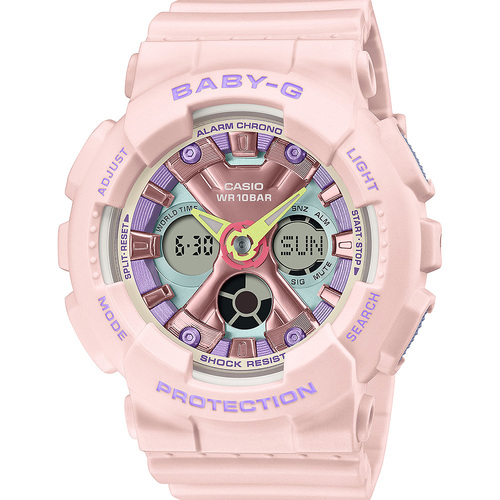 Baby-G BA130PM-4A Multi Pastel Pink Womens Watch